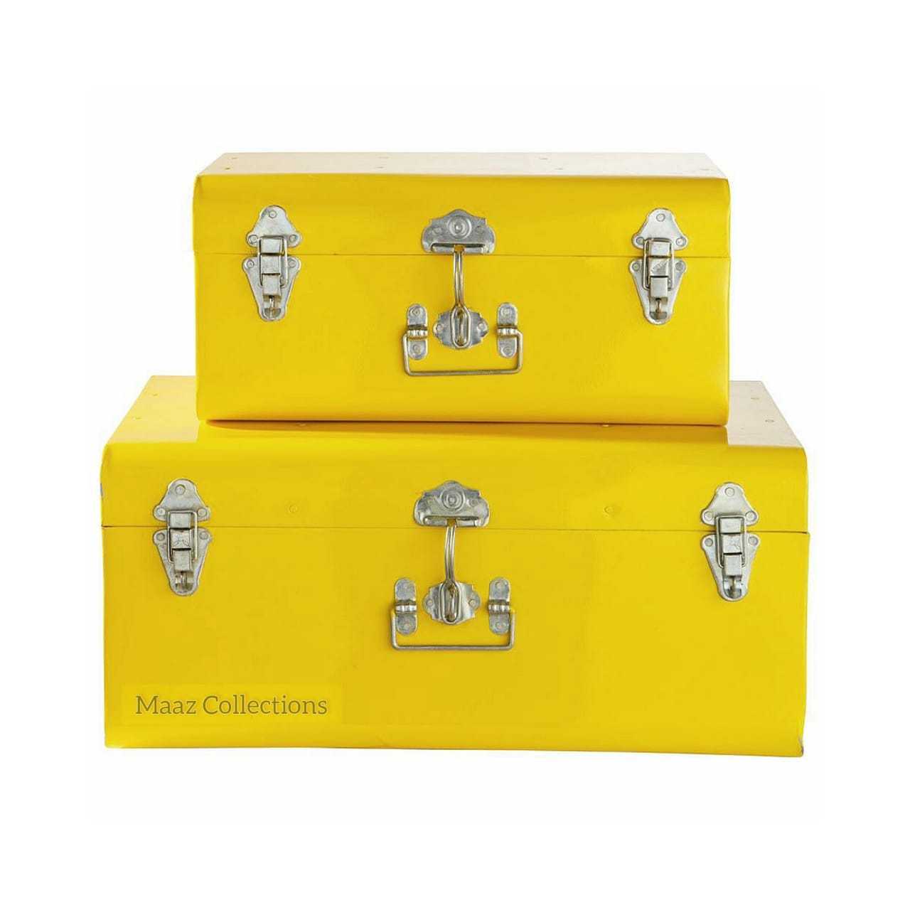 NewTrunk Box for Storage Decorative Storage Metal Trunk with Locks and Handles wholesale