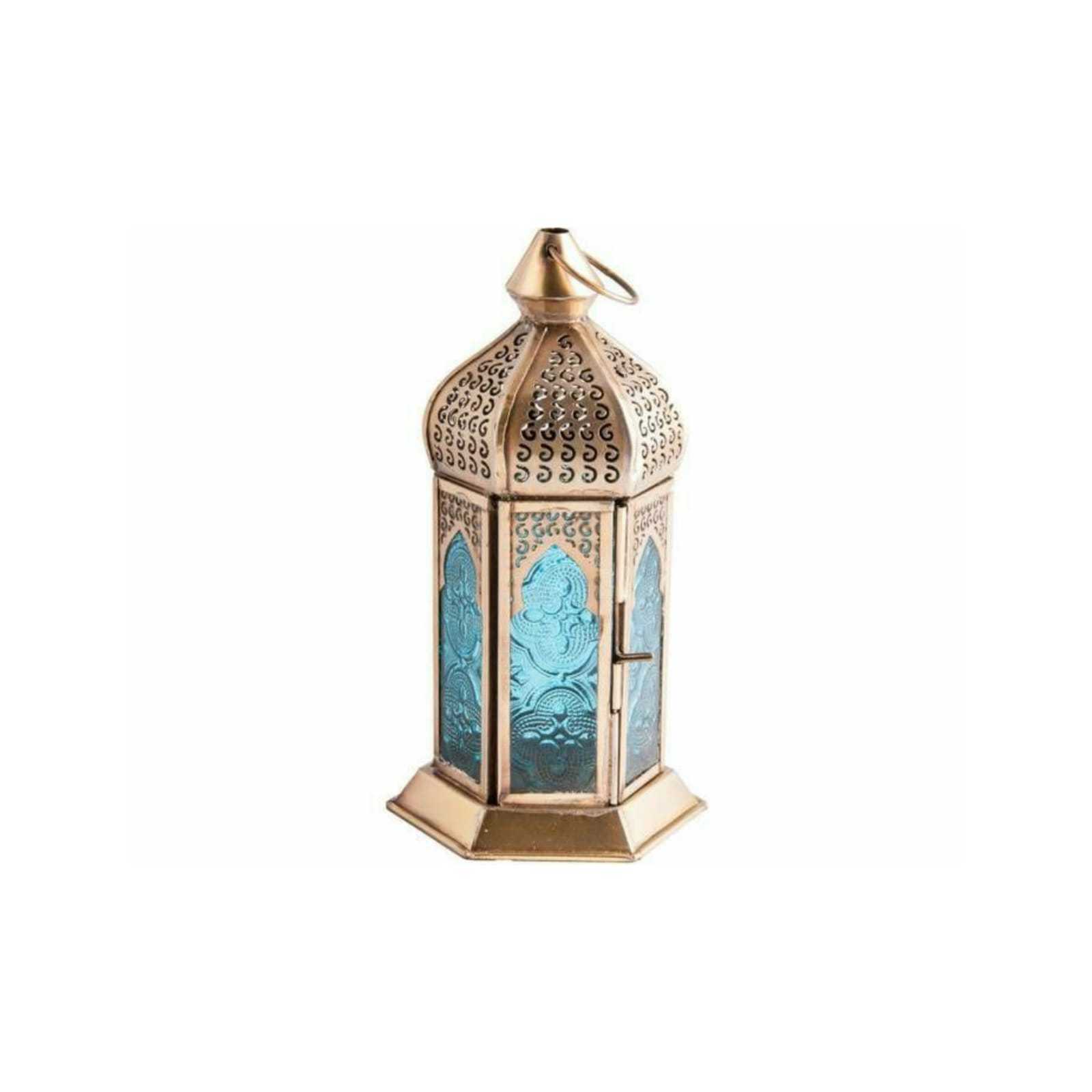 Golden Brass Moroccan Candle Lanterns Golden Wedding Decoration Lantern Beading Lantern Set at Wholesale Prices