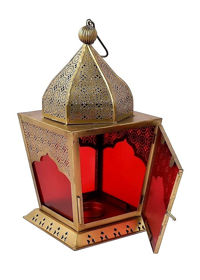 Golden Brass Moroccan Candle Lanterns Golden Wedding Decoration Lantern Beading Lantern Set at Wholesale Prices