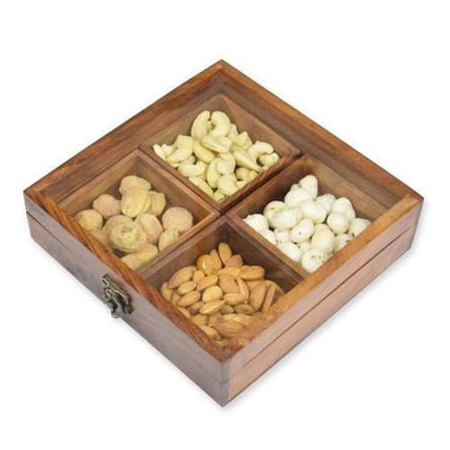 Bamboo Wooden Box for Dry Fruit Box Gift Packaging Box for Nuts 4 5 6 compartments