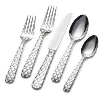 Wholesale Supplies Metallic Cutlery Sets New Arrival Italian Style Metal Fancy Silverware For hotel And Restaurants Accessories