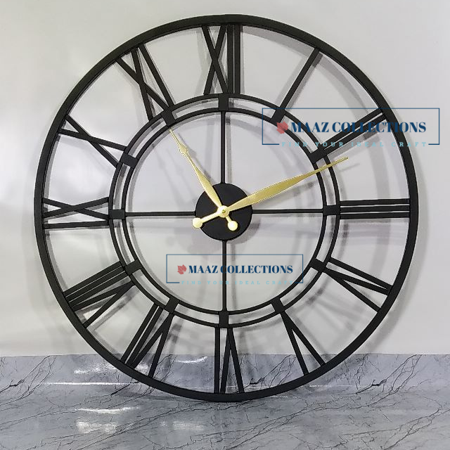 High quality Wholesale custom metal wall clock Wall hanging large round roman numeral quartz watch wall clock