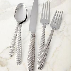 Wholesale Supplies Metallic Cutlery Sets New Arrival Italian Style Metal Fancy Silverware For hotel And Restaurants Accessories