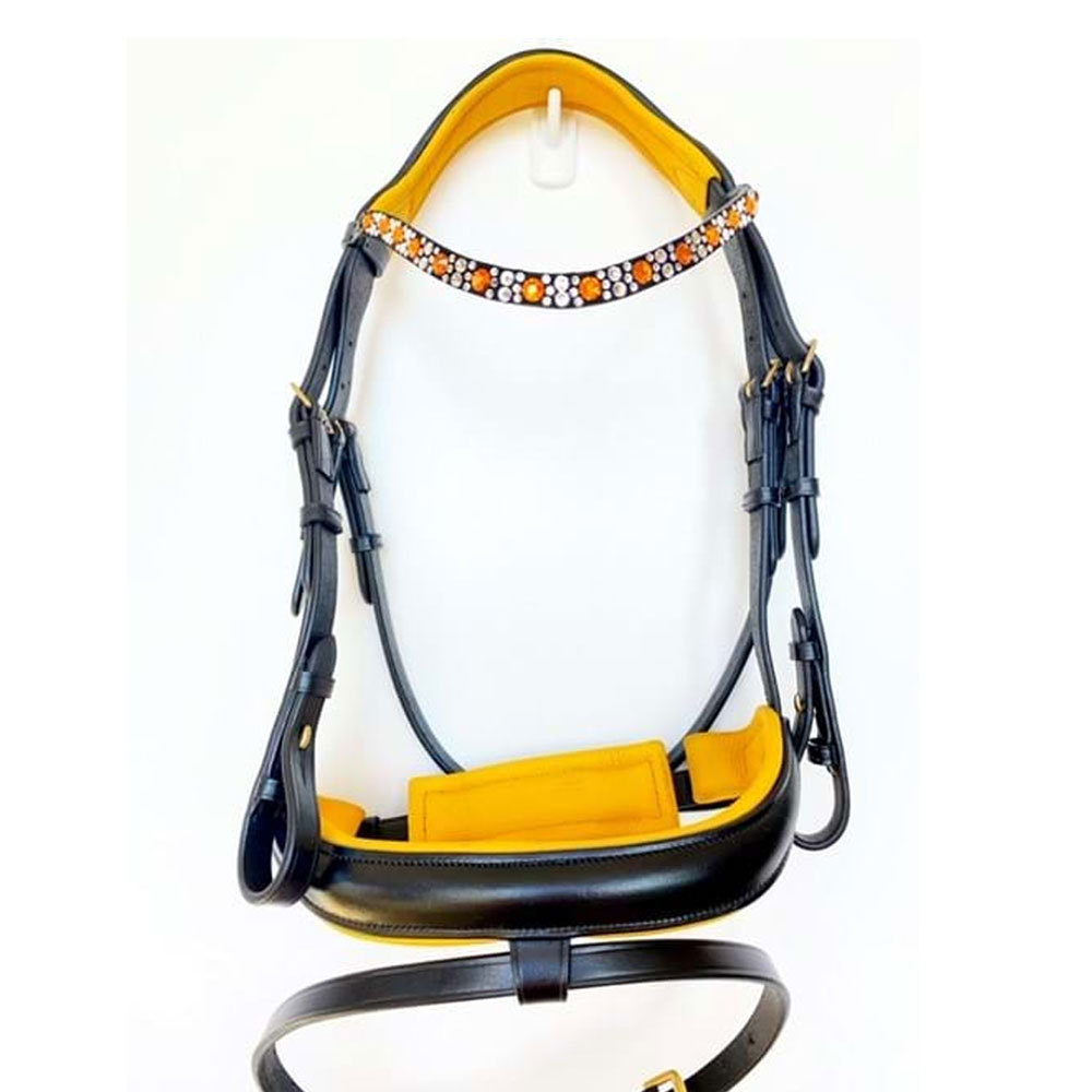 Heavy duty equestrian horse riding products solid color leather horse racing bridles hot sale products