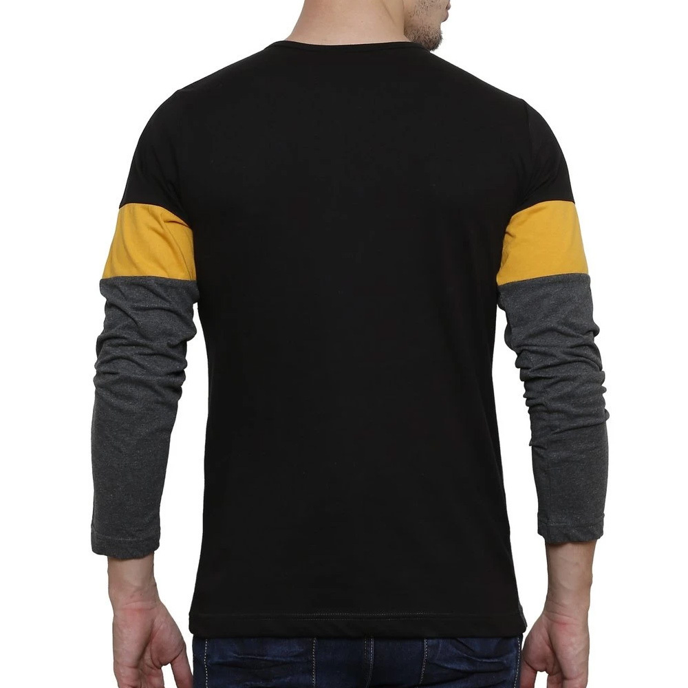 Wholesale all Size Mens Clothing 65% Cotton Polyester O-Neck Men Full Sleeve Multi color T Shirt high quality shirt for men