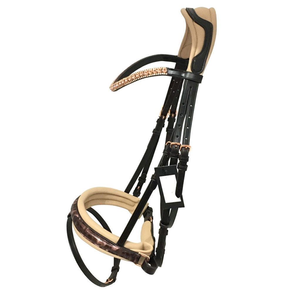 Heavy duty equestrian horse riding products solid color leather horse racing bridles hot sale products