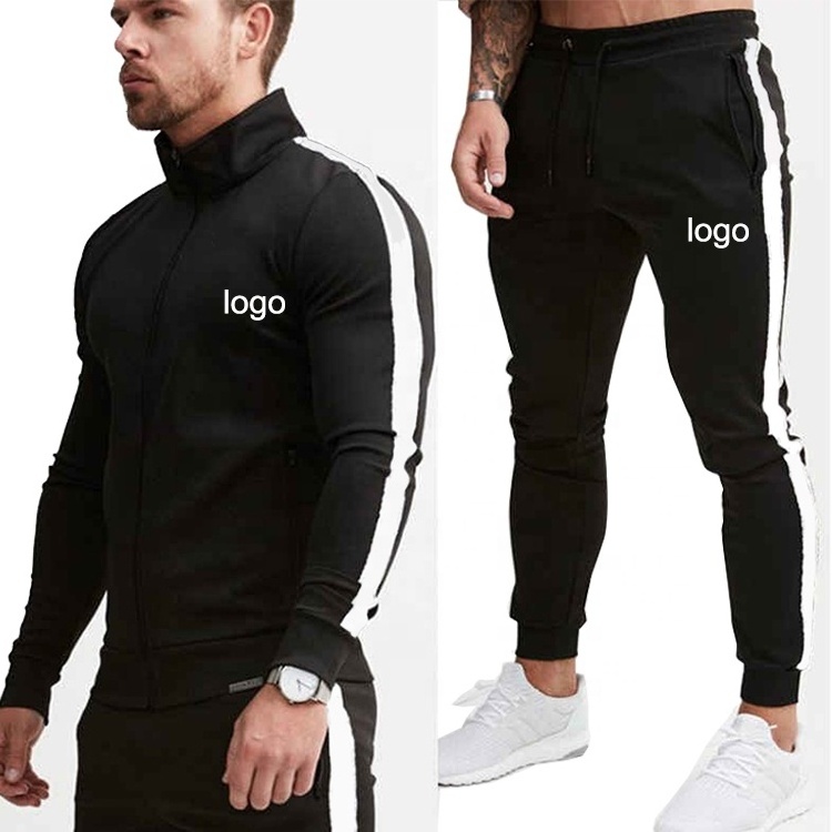 2024 Men Custom Logo Sweatpants and hoodie set jogger set jogging suits high quality tracksuits plain blank two piece jogger set