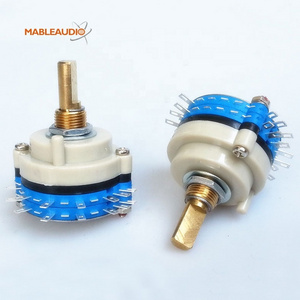 New Taiwan-made rotary band switch 2x10 2 poles 10 positions Volume Knob switch ROTARY SWITCH Attenuator Potentiometer