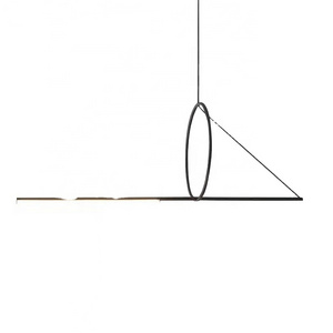 Nordic minimalist creative geometric line lights living room dining room bar light bar model room long design sense chandelier