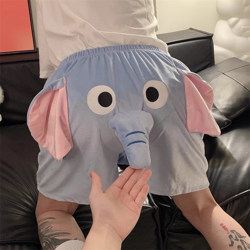 King Mcgreen Star Women Men Shorts A Fun Elephant Boxer Novelty Shorts Humorous Underwear Prank Gifts For Men Animal Theme