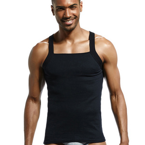 King Mcgreen Star Men Square Cut Tank Tops G-Unit Cotton Ribbed Undershirts Muscle Tank Sleeveless Comfort Stretch Workout Vest