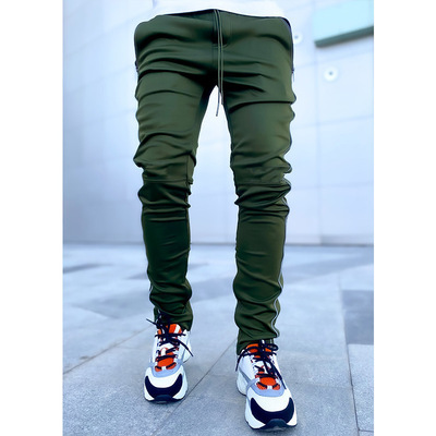 Men's Casual Pants popular logo Large Size Straight-leg Reflective Multi-Pocket Cargo Pants Men's Sports Pants