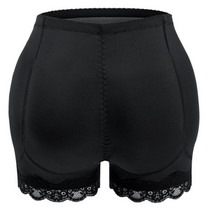 Hot Selling Women Fake Buttocks Plump Hips Large Size Body Shaping Panties Lace Fake Ass with Pad Boxer Shapewear Shorts