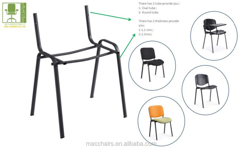 Student chair ISO parts office chair frame component mebel school furniture pecas de cadeiras frame visitor chair with desk