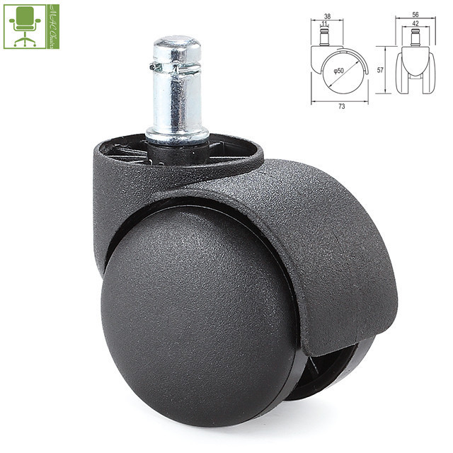 hot selling office chair five star legs nylon chair caster/chair wheels universal furniture parts