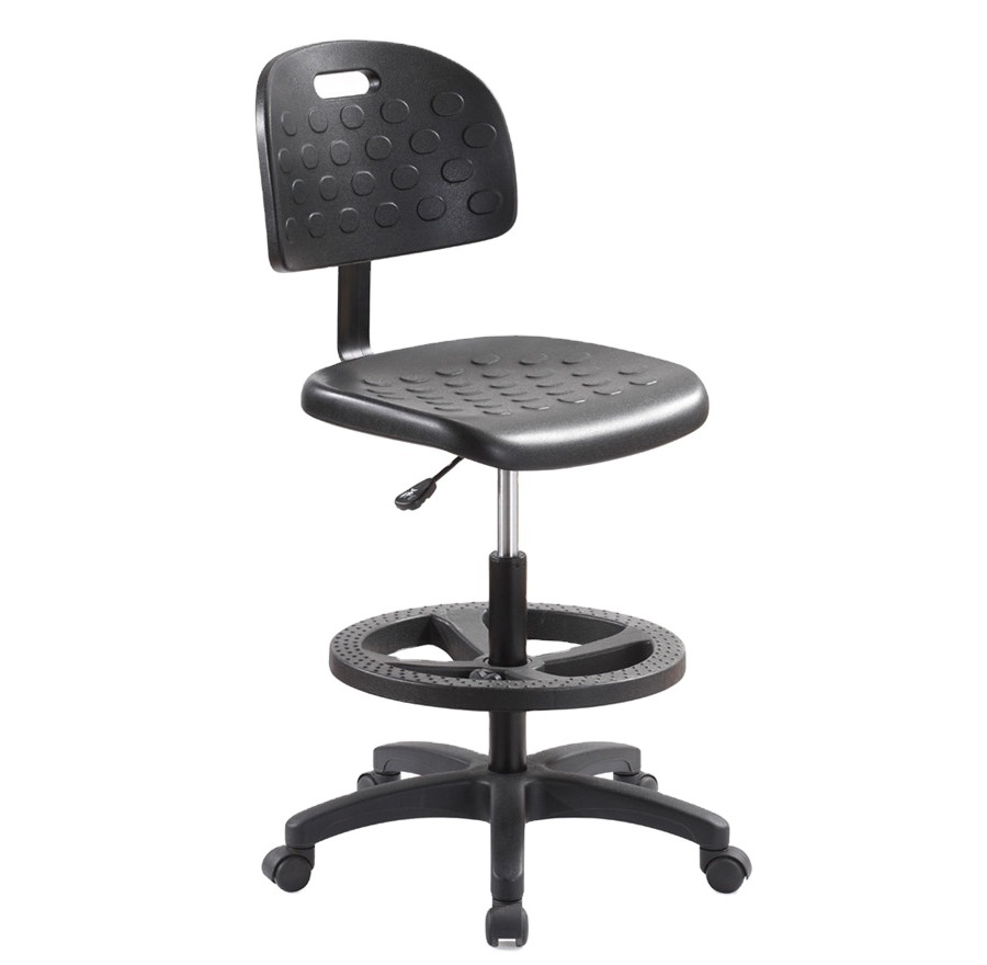 muebles de drafting stool lab stools PU factory wholesale industrial swivel office chair stool  laboratorio chair with wheels