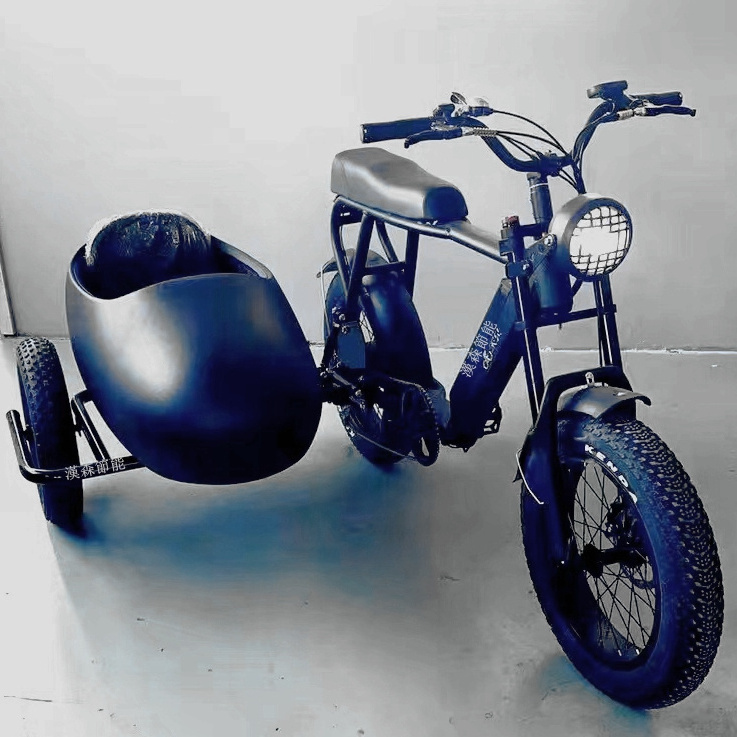 2022 Luxury Design Family Delivery Fat Tire Trike Electric Tricycles Side car Electric Cargo Bike Side car