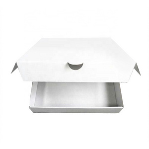 White Colors Paper Burger Pizza Boxes Wholesale Custom Printed Takeaway to Go 4 6 8 10 12 16 Inch 27 32 Cm Pizza Box