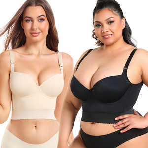 King Mcgreen Star Back Smooth Out Shaper Bra Plus Size Wide Band Bras Shapewear Back Fat Smooth Underwear Top Breast F Cup