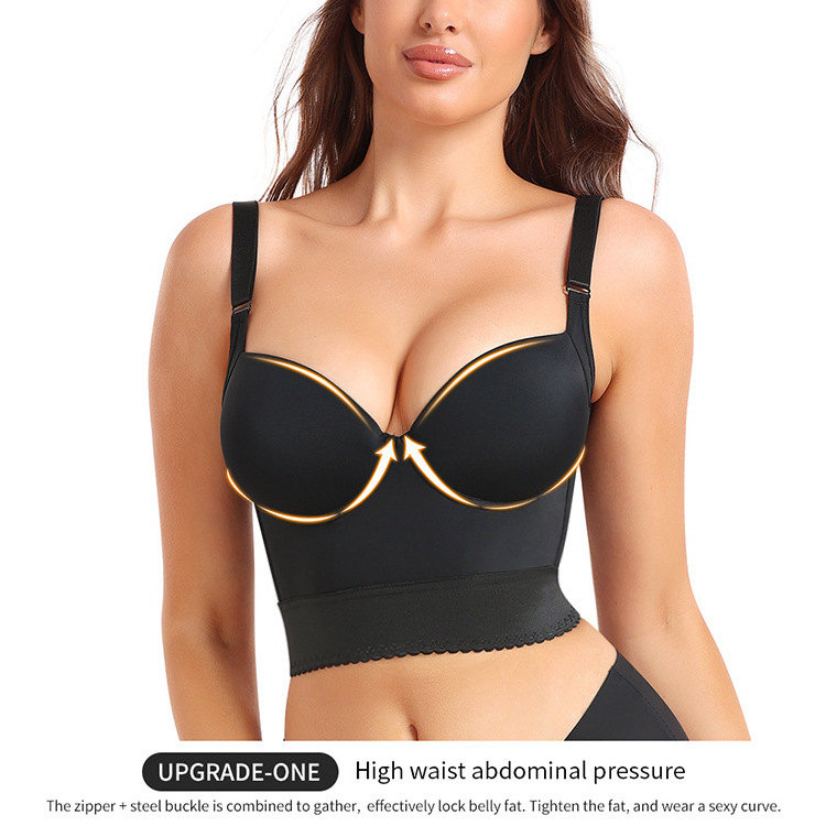 King Mcgreen Star Women Deep Cup Bra Plus Size Push Up Bras Hide Back Fat Underwear Shaper Incorporated Full Back Coverage Linge