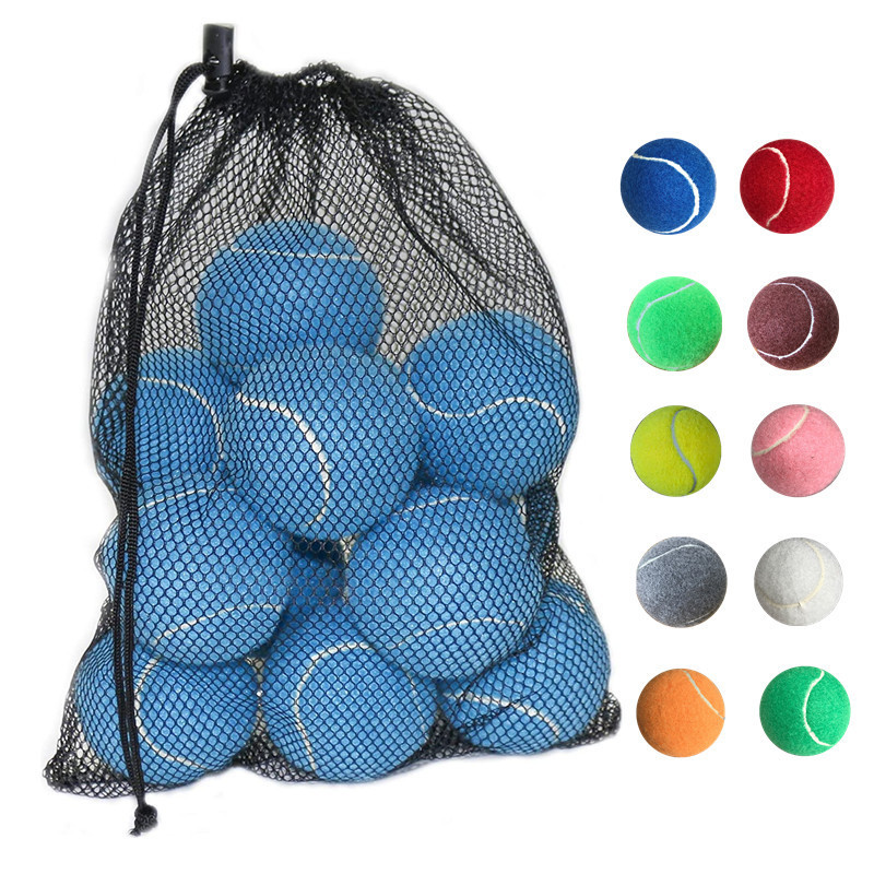 12 PCS Pack cheap practice tennis balls standard  2.5inch polyester felt  dog  tennis balls  advanced training tennis balls