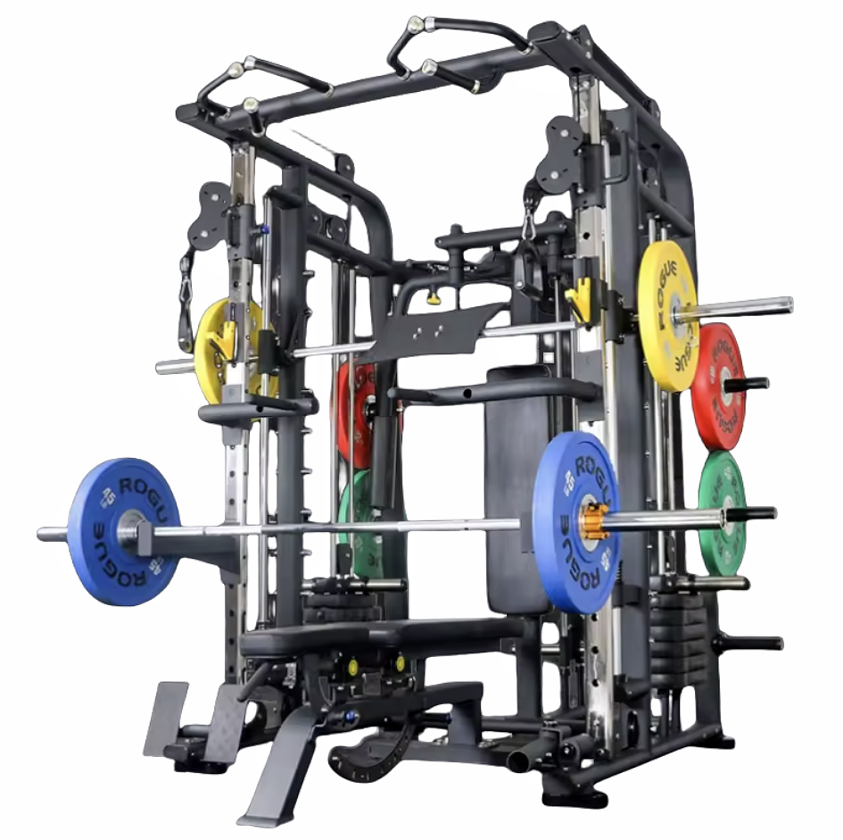 Home smith machine gym equipment  fitness workout equipment gym squat rack multifunctional bench press cable pulley power cage