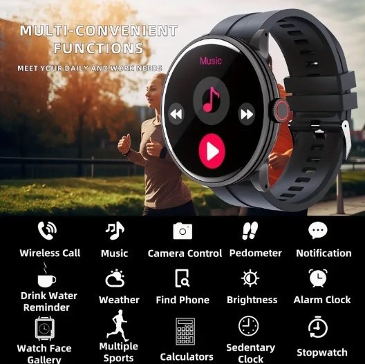 Fashion Sport Smart Watch with GPS Waterproof Health Monitor for Fitness Tracker Android & iOS Blood Pressure Tracking