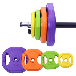 Home Gym Custom Rubber Plate Weights 20kg Weight Plates Sets Colored Rectangular Weight Plates