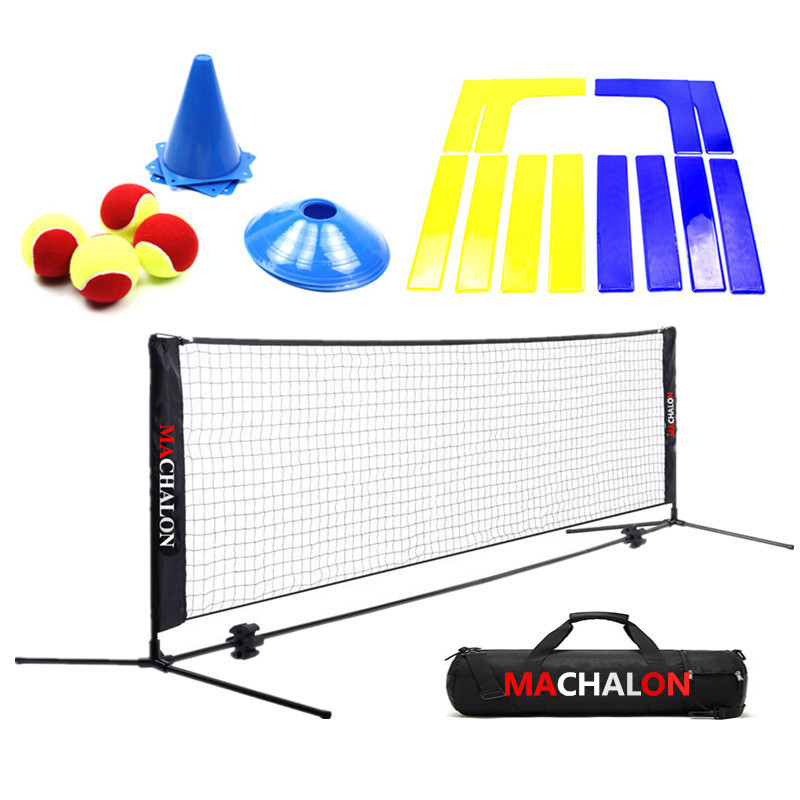 Factory wholesale custom kids tennis home starter kits including mini net and poles court marking liner training aids