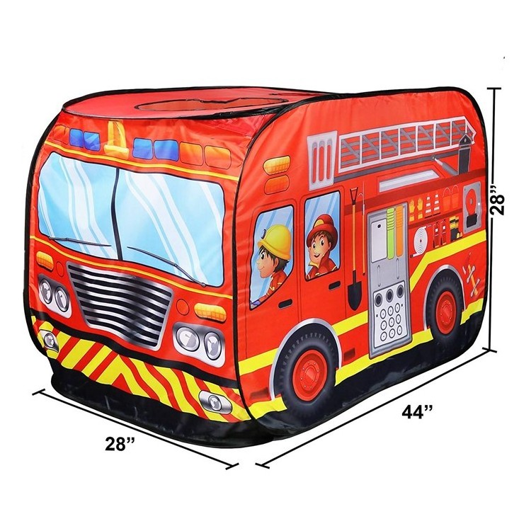 Kids Car Toy Play Tents Children's Play House Outdoor and Indoor Fire Truck  Tent  Birthday Gift with Carry Bag