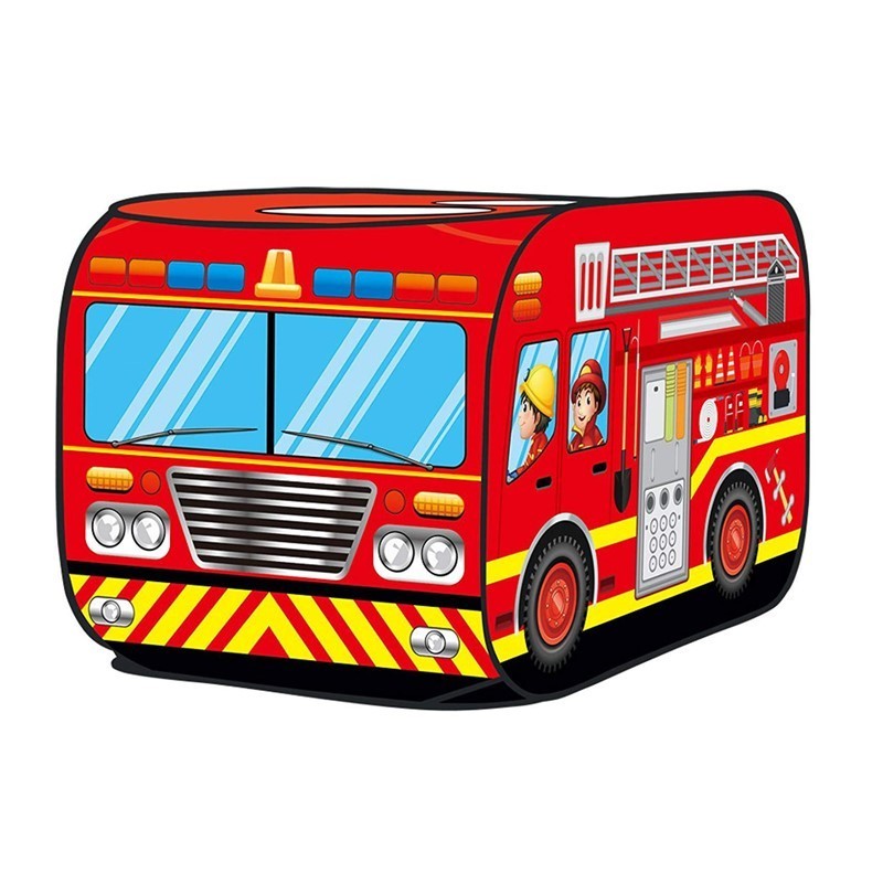 Kids Car Toy Play Tents Children's Play House Outdoor and Indoor Fire Truck  Tent  Birthday Gift with Carry Bag