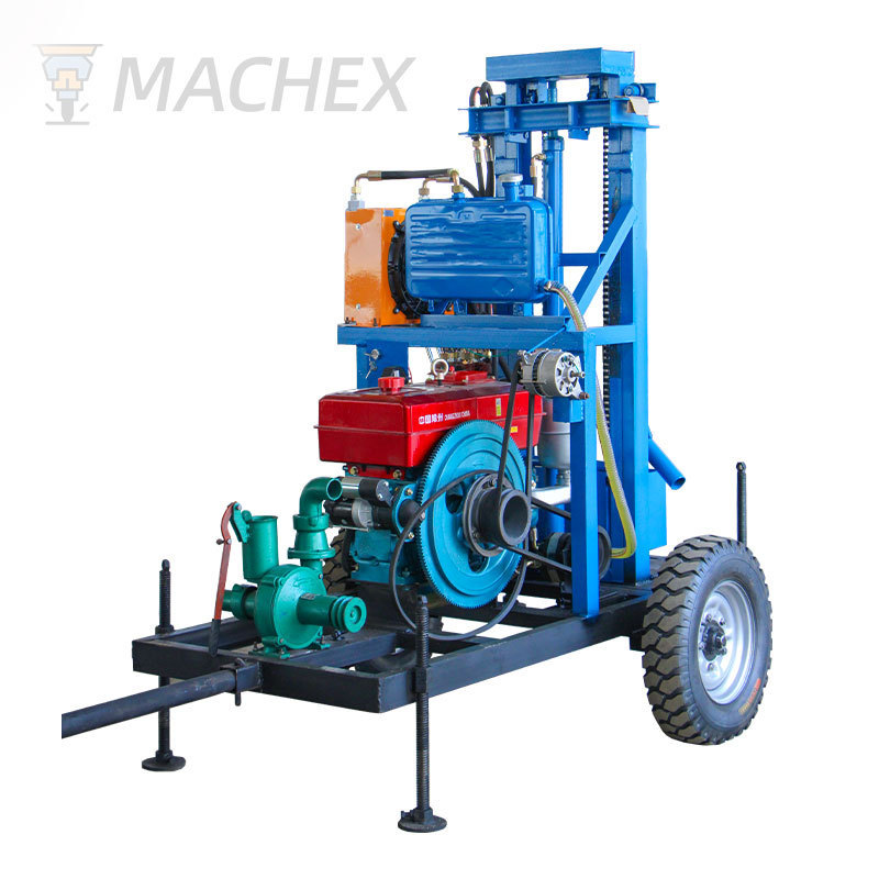 MACHEX MK-10Y Cheap Price Hydraulic Water Well Drilling Rig Soil Clay Geology Drilling Rig