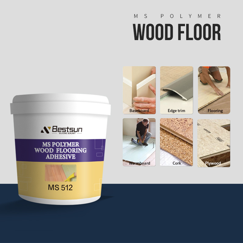 Odorless Flexible Waterproof High Bonding Strength Ms Wood Flooring Adhesive