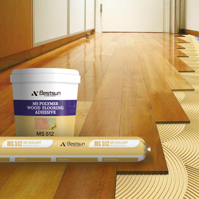 Odorless Flexible Waterproof High Bonding Strength Ms Wood Flooring Adhesive