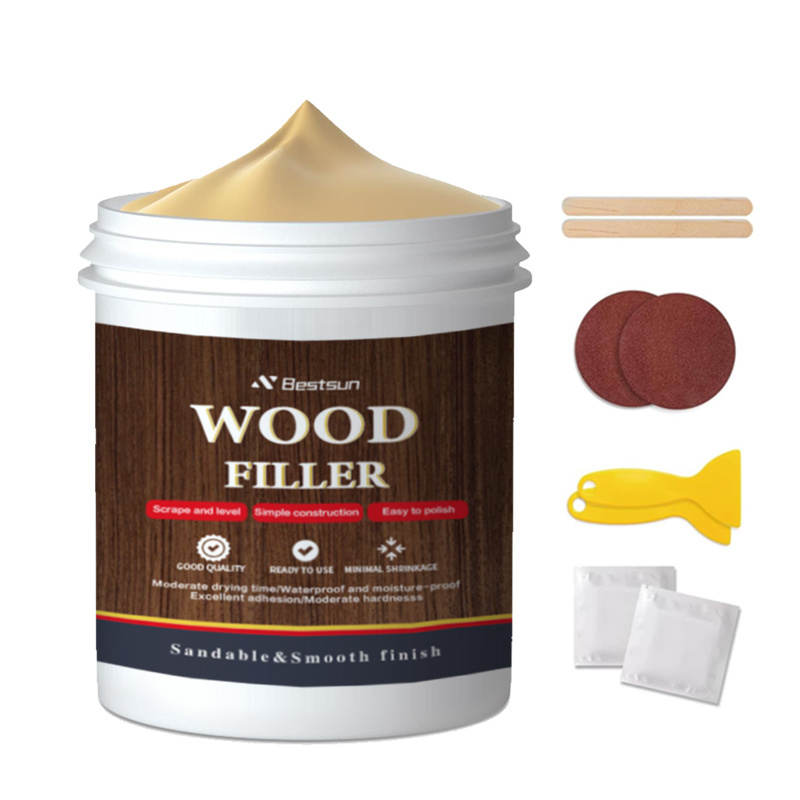 Quick Drying All Purpose Waterproof Low Voc Wooden Putty Dark Walnut Exterior Wood Filler For Hardwood Floors