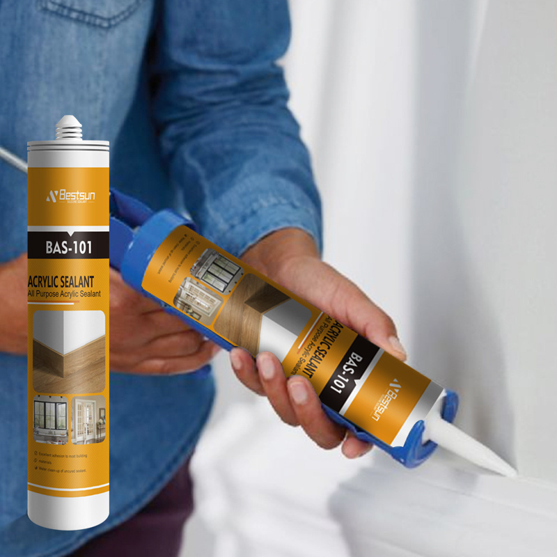 10.1oz Paintable White Acrylic Gap Filler Flexible Acrylic Mastic Sealant For Interior And Exterior Applications