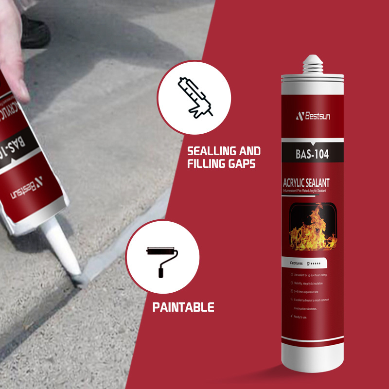 Custom Cheap Excellent Construction Joint Sealer Paintable Latex Caulk Sausage Adhesive Intumescent Fire Rated Acrylic Sealant