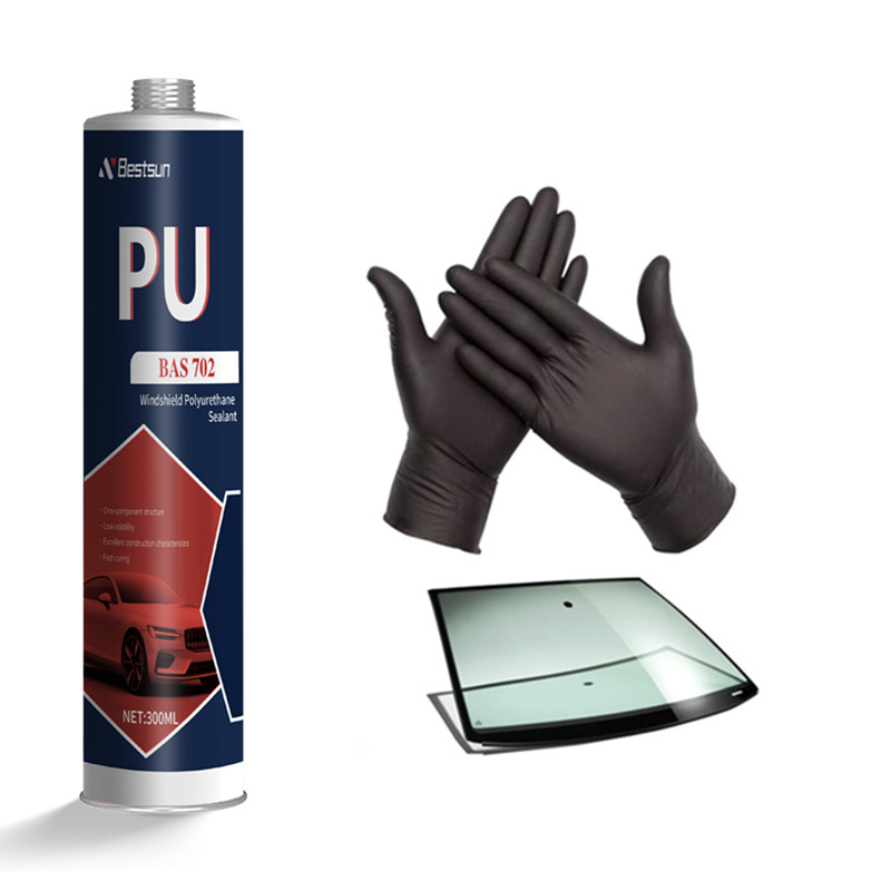 Manufacturer supply pu windshield adhesive fast drying black 310ml tube auto glass polyurethane high bonding