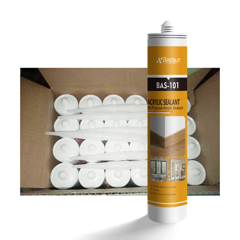 10.1oz Paintable White Acrylic Gap Filler Flexible Acrylic Mastic Sealant For Interior And Exterior Applications