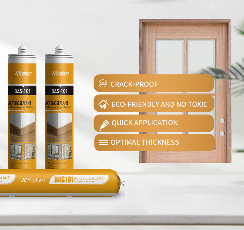 General Purpose Construction Sausage Water Based Caulking Sealant for windows and doors acrylic gap filler