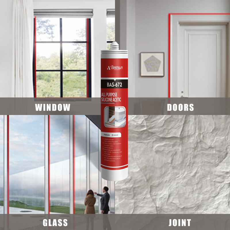 Factory direct waterproof mildew proof weather resistance acetic silicone sealant for window