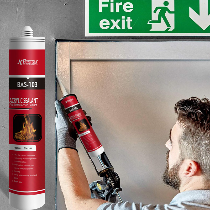 Fireproof material Elastic non-cracking high flame retardant tube sealant Expansion type Acrylic Fire stop Sealant