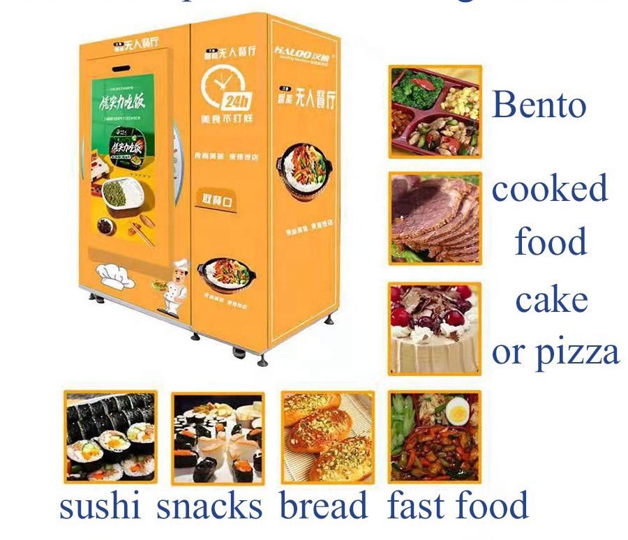 Japanese box lunch vending machine food vending sandwich smart breakfast lunch bento automatic vending machine for sale