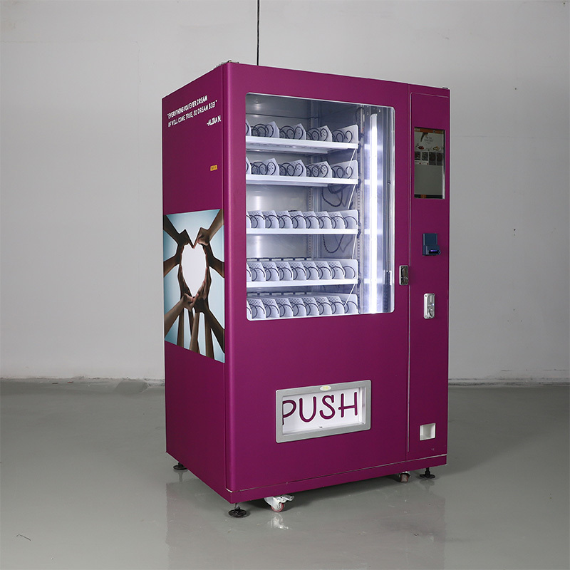 customized korean mini hair beauty vending machine pink eyelash hair nail cosmetic small vending machines