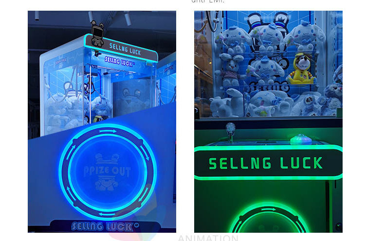 blue claw machine prizes toy stack crane claw machine fantasy game arcade crane claw machine for sale