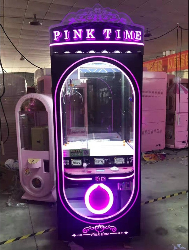 coin operated makinas pink date scissors cut prize gift machine cut 2 win claw machine big stuffed toys scissors game machine