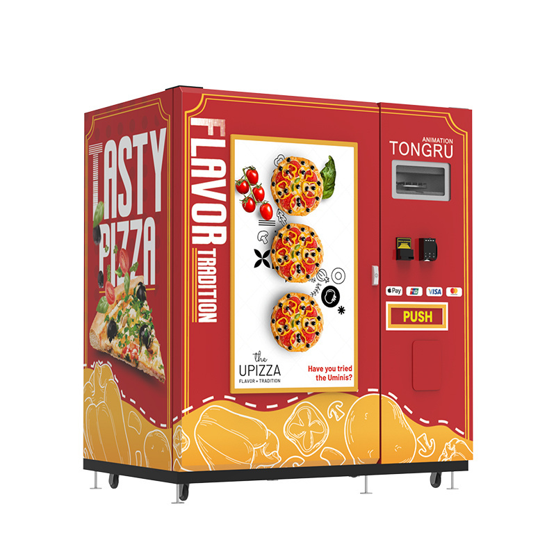 customized pizza vending machine distributeur pizza automat vollautomatisch pizza kiosk