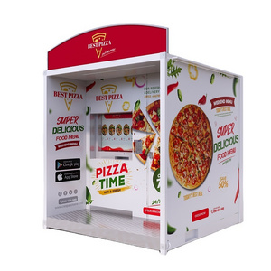 outdoor 24 hours food shop self service pizza vending machine fully automatic fast food hot food vending machine for outside