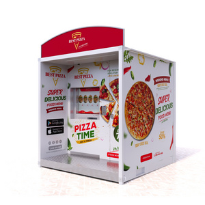 Outdoor 24 Hours Business Fast Hot Food Microwave Making Vending Machine Credit Card Smart Pizza Vending Machines for sale