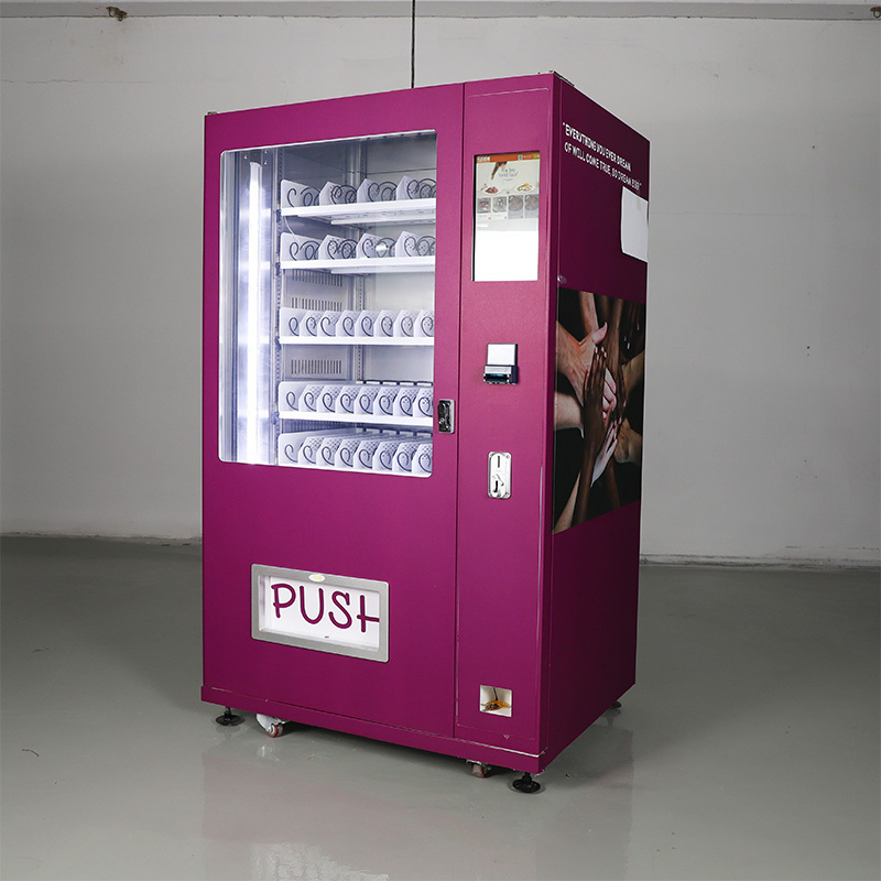 customized korean mini hair beauty vending machine pink eyelash hair nail cosmetic small vending machines